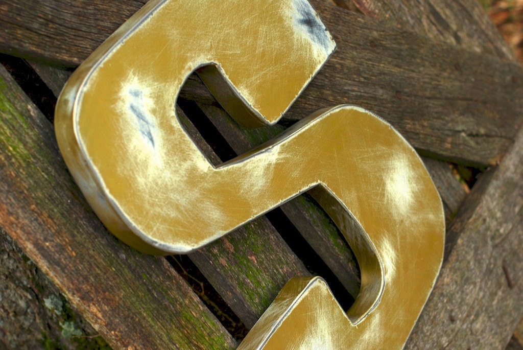 Metal Letter, Metal Typography, Metal Letter S, Channel Letter, Customized Wall Decor, Drop Metal