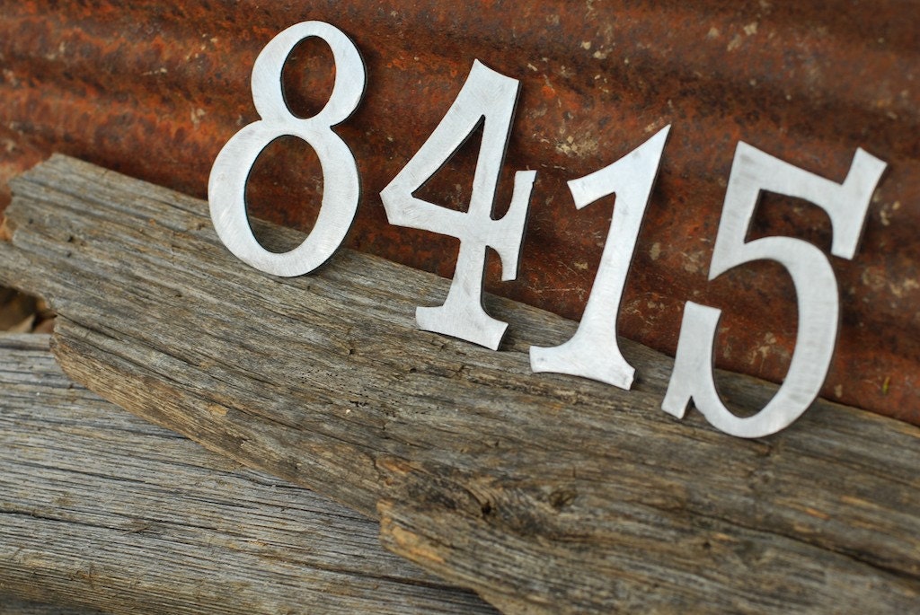 Metal House Numbers with offset - Custom Listing