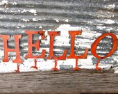 Custom Typography Metal Coat Hooks - Set of 5