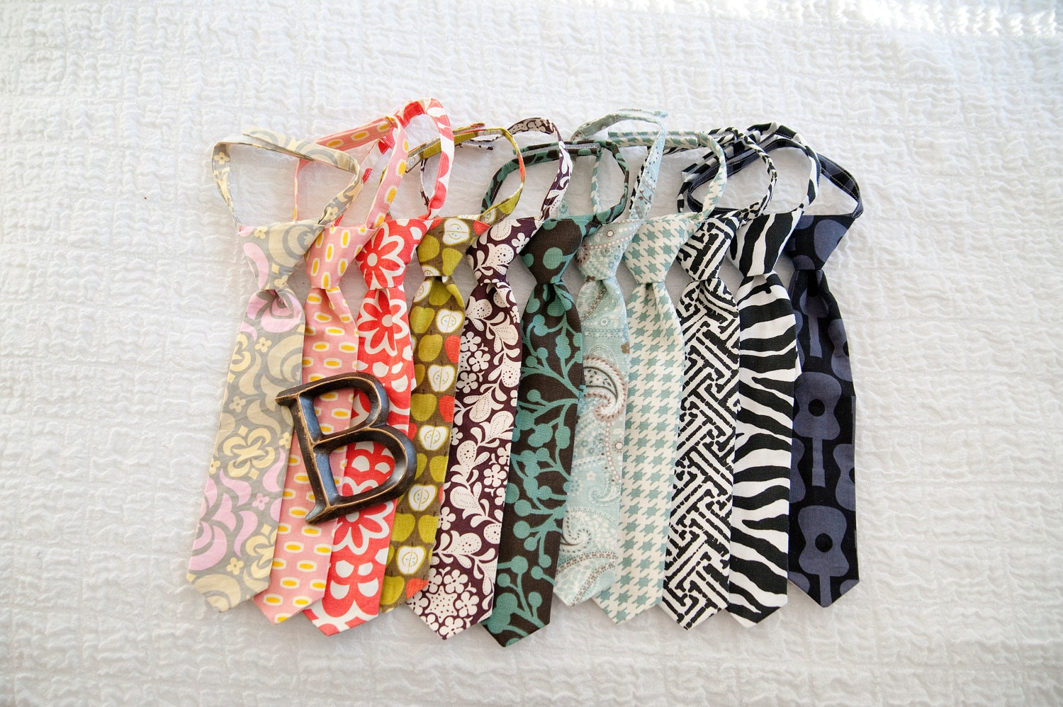 Unique Patterns Collection, Striped Toddler Tie, Striped Boys Tie