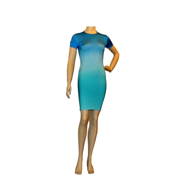 Ombre short sleeve dress