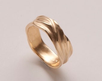 Dune No.2 - 14k Gold Ring , Wedding Ring , Unisex ring , Wedding Ring , Wedding Band , Mens Ring