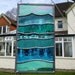 Stained Glass Ocean Wave Panel Suncatcher