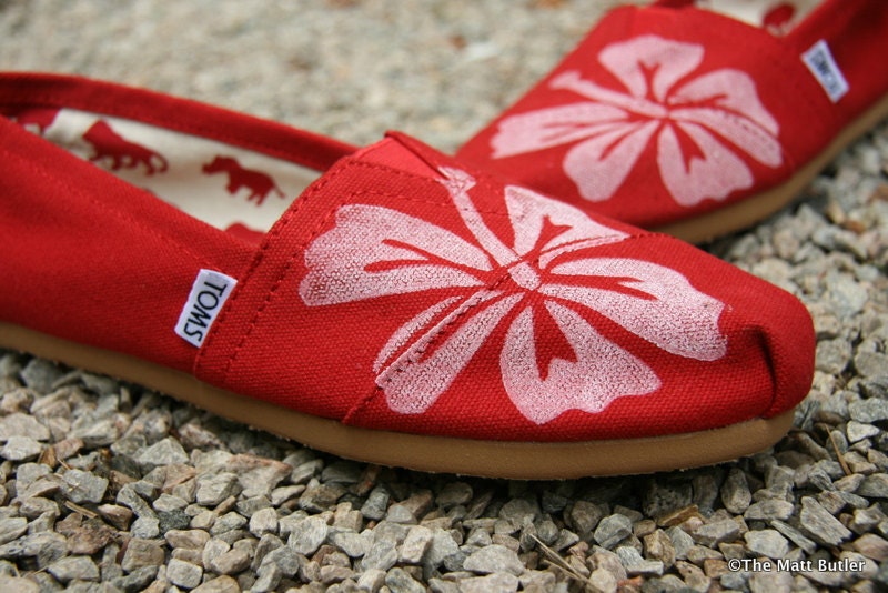 Hibiscus Flower Custom TOMS Shoes