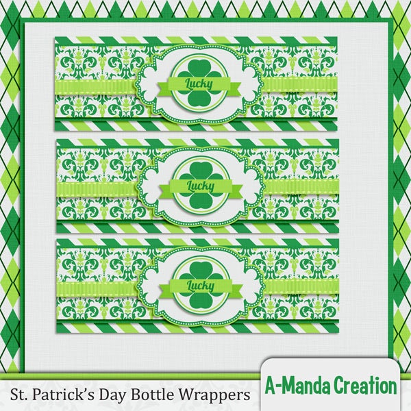 St. Patrick's Day Bottle Wrappers Instant Download Il_170x135