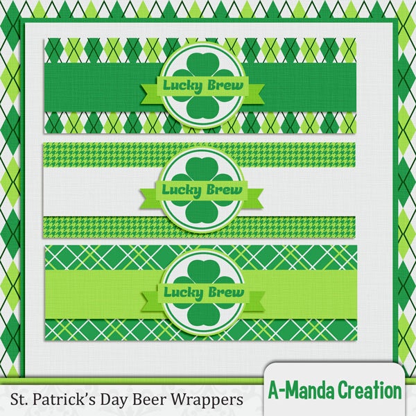 St. Patrick's Day Beer Bottle Wrappers Instant Download Il_170x135