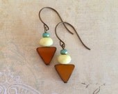Arrow Earrings - Dangle Earrings - Beaded Earrings - Boho - Geometric Jewelry - Summer Jewelry - Gift Under 20