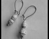 Cambodian Newspaper Bead Earrings
