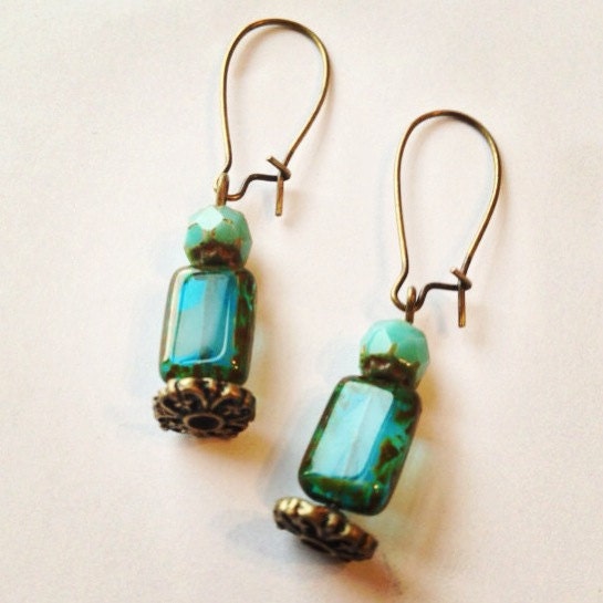Atlantis Turquoise Window Earrings