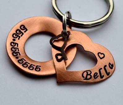 Washer Heart Pet ID Tag (Eternal Love -Copper)