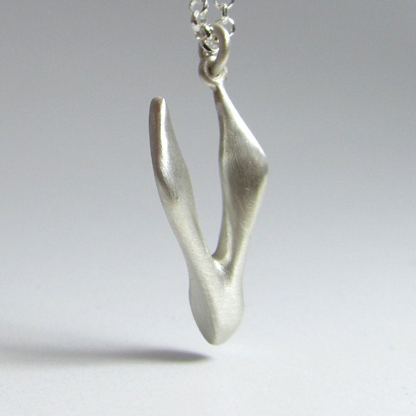 Rabbit Necklace - sterling silver rabbit charm pendant