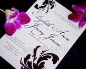 Black and White Wedding Invitation Set Sample Elegant