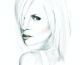 Fashion Illustration Print 12x16 -'White As Snow'