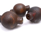 American Trade Bead - Michigan - Strand of 3 ball beads with battery ends. Hollow blown boro glass lampwork.