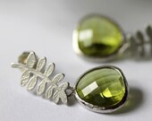 Peridot Green Drop Earrings, Dangle Earrings, Birthstone Earrings, Stud Earrings, Bridal Jewelry, August Birthday, Anniversary, Summer Trend