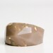 mocha gold size 7 pointy eco resin ring with soft facets.