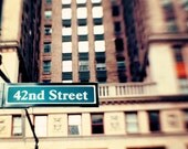New York City Photo - 8x12 Fine Art Photography, 42nd Street, nyc, new york city, travel photo, urban, brown, beige, green
