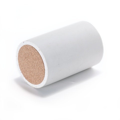 White. Concrete. Utensil. Holder.