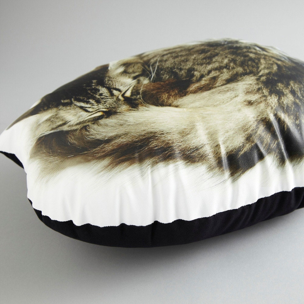 Sleeping Cat Canvas Printed Pillow