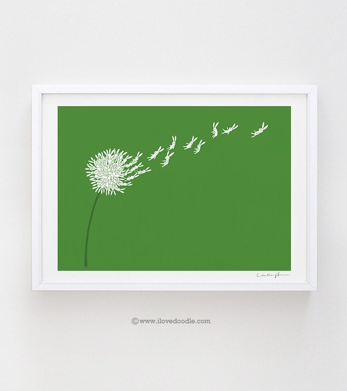 Escape from the (dande)lion - Art Print