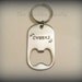 Hand Stamped Bottle Opened keychain - Groomsmen gift - Best Man gift - Grooms Men - Groom - Hand Stamped Stainless Steel