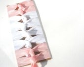 Hair Ties - Bloom & Bling Bands - Blush (Set of 8) Hair Ties - Pink, White, Ponytail, Pigtails