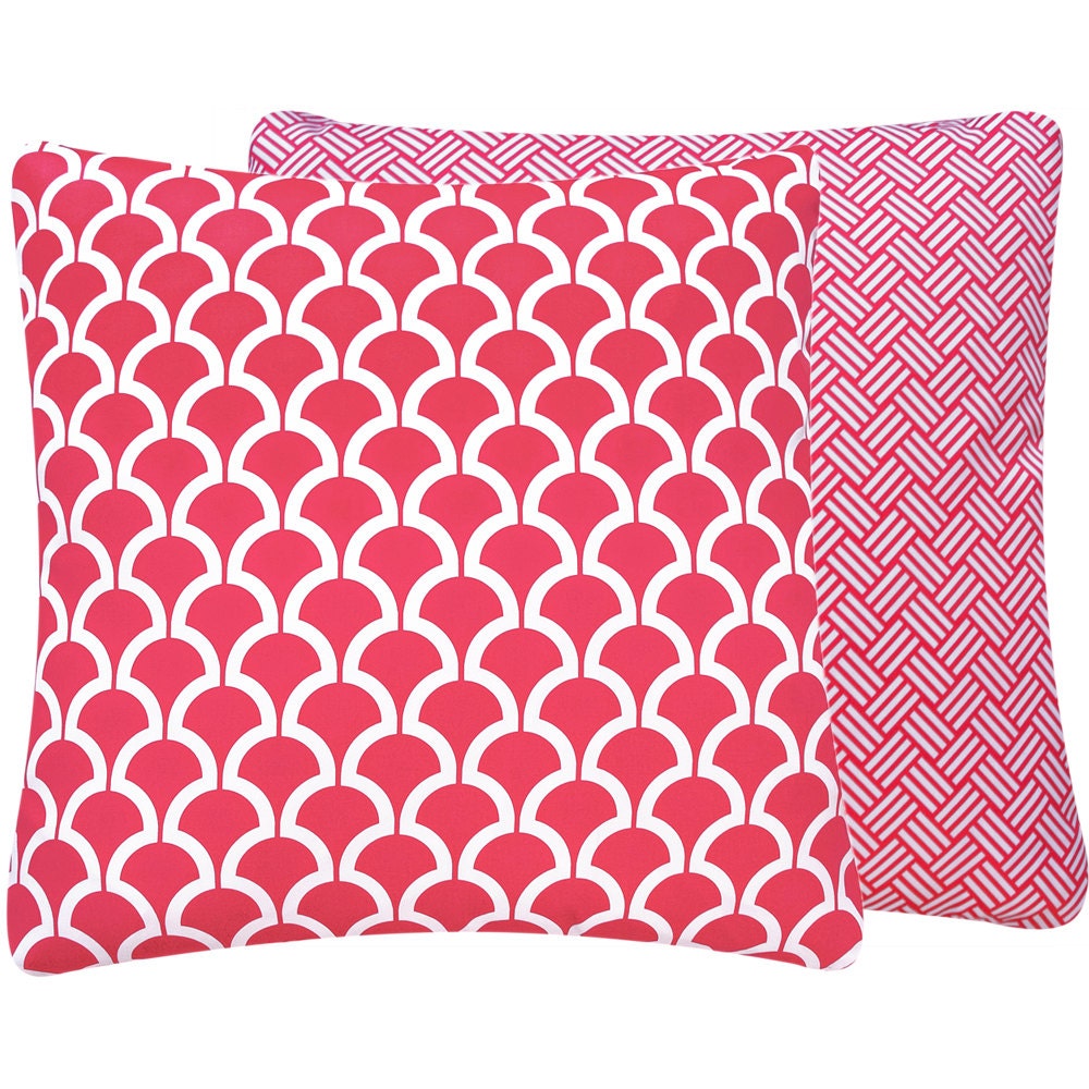 Pink Pillow Cover 20x20 Square Geometric Bedding Living Room Pillow Home Decor, The Bold and The Beautiful Collection