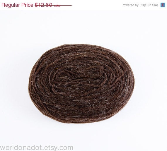 ON SALE Thin Wool Pencil Roving / Pre-Yarn, Spinning, Felting or Knitting Fiber, Brown FREE Shipping Worldwide