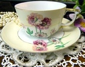 Antique Czecoslovakian Cup And Saucer - Damaged 9799