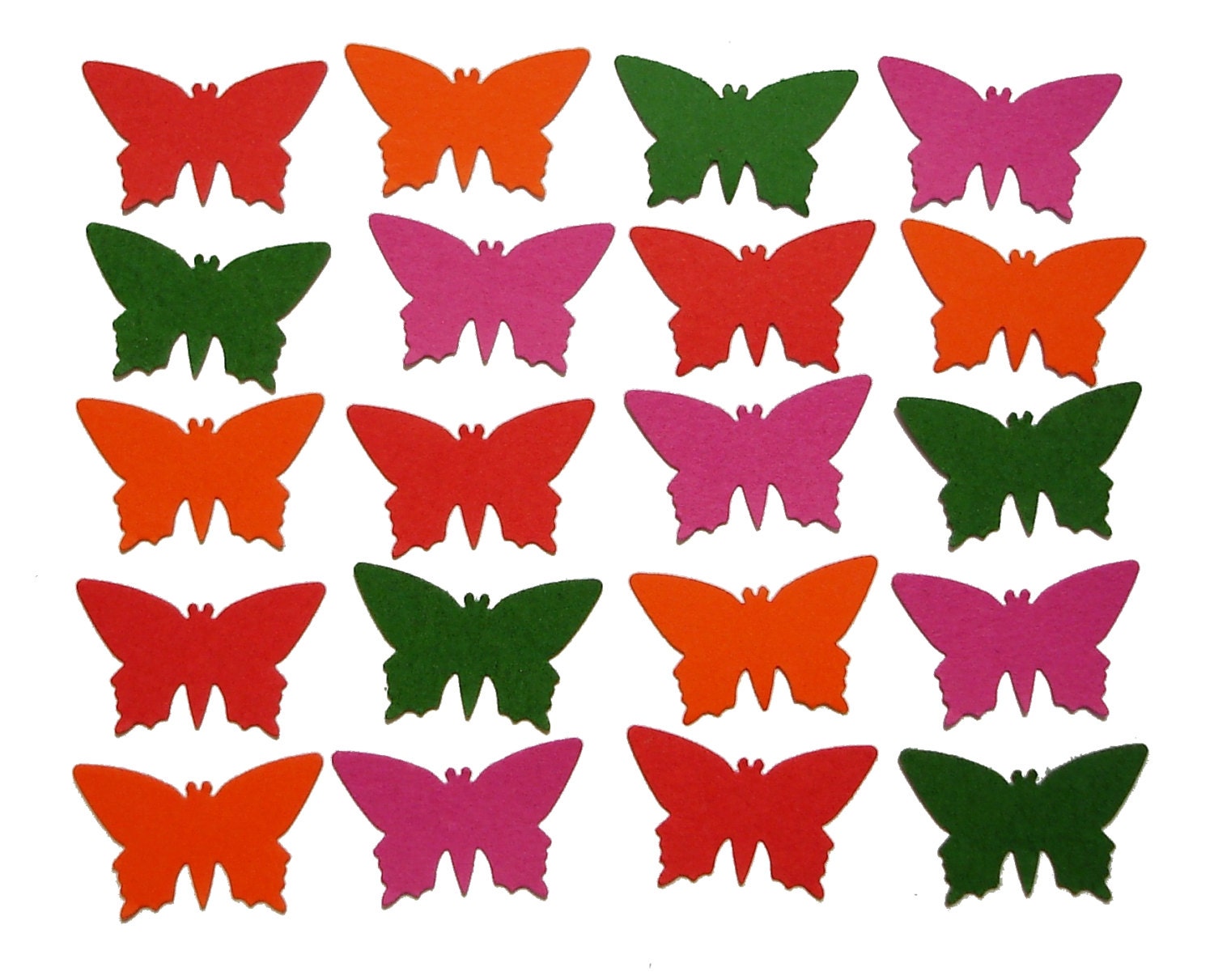 100 Small Butterfly punch die cut scrapbook embellishments - No886