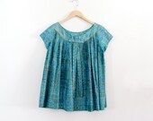 1960s mod blouse / vintage accordion pleat top