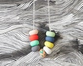 Peach Polka necklace