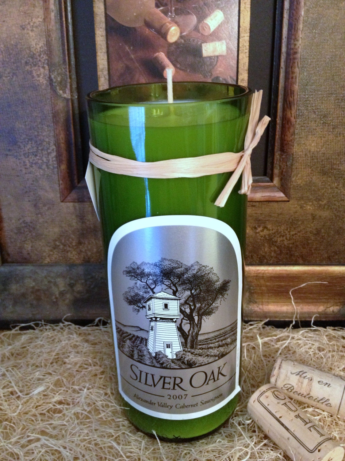 Recycled Wine Bottle Soy Candle