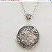 ON SALE Cherry Blossom,Locket,Silver Locket,Antique Locket,Flower Locket,Flower,vintage locket,Wedding Necklace,bridesmaid necklace