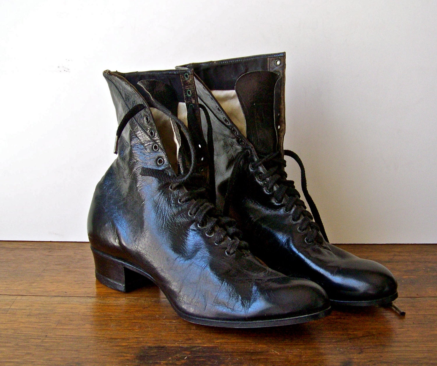 Antique High Top Lace Up Shoes