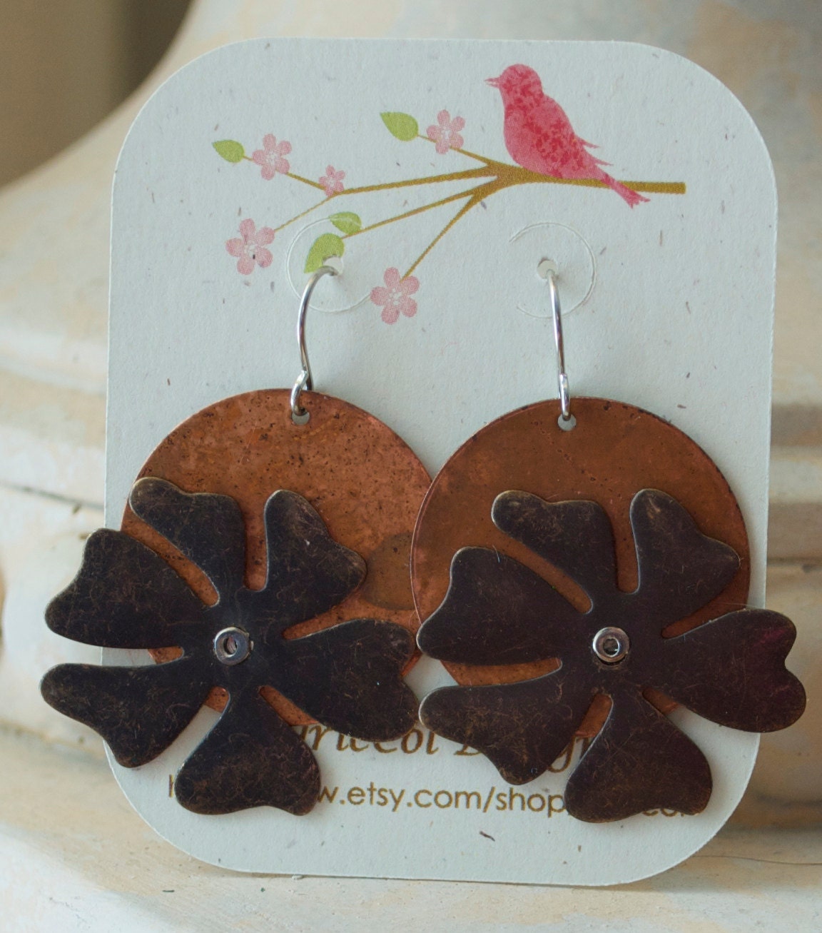 Metal Flower Earrings