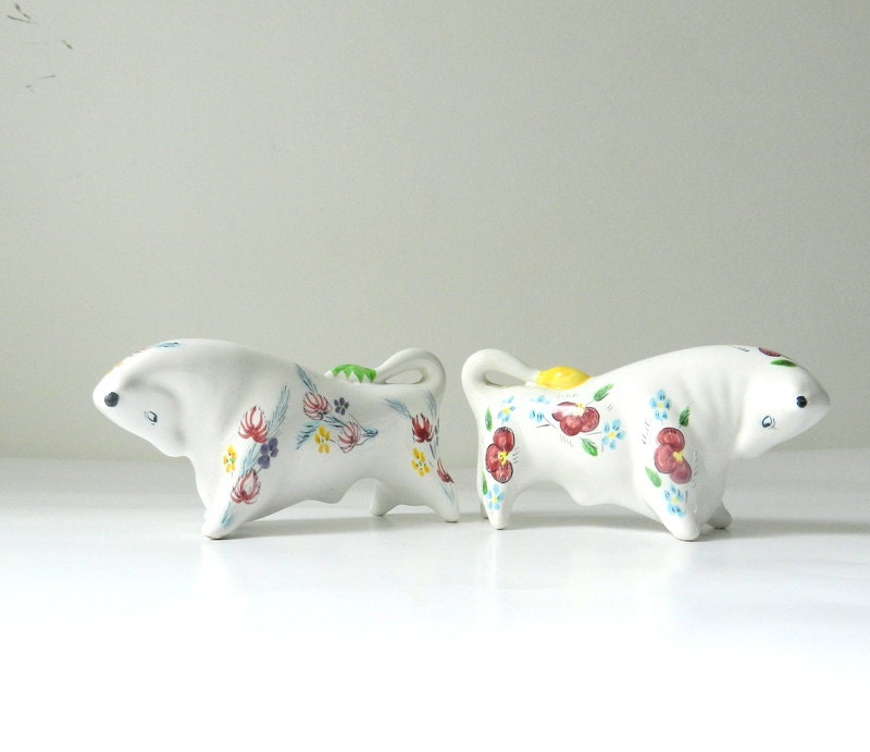 White Ceramic Bull