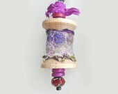 Wooden Spool Pendant with Felt Wrap