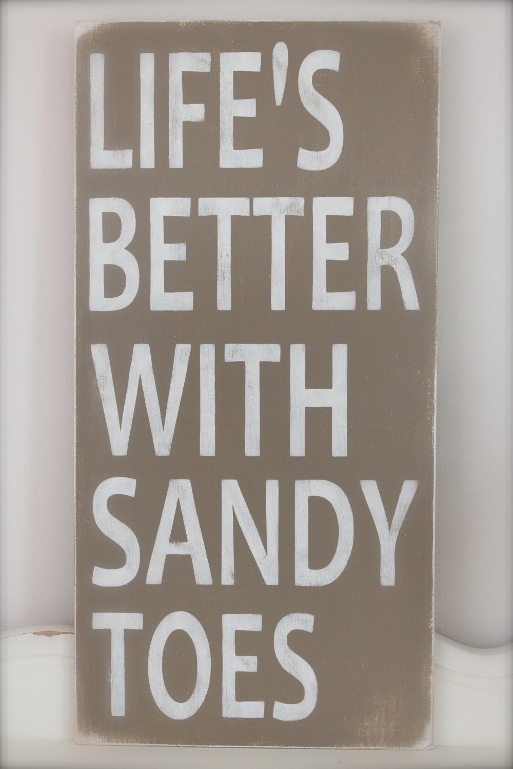 Beach Quote, Wall Art, Life's Better with Sandy Toes, Wood Sign, Quote, Custom Beach Sign