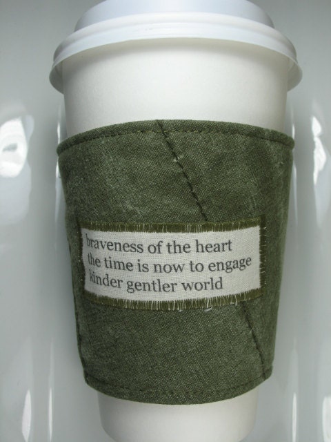 Coffee Cozy - Haiku - kinder gentler world