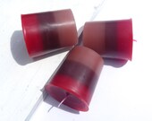 Black Cherry and Vanilla, Red Votive Candles, Set of 3