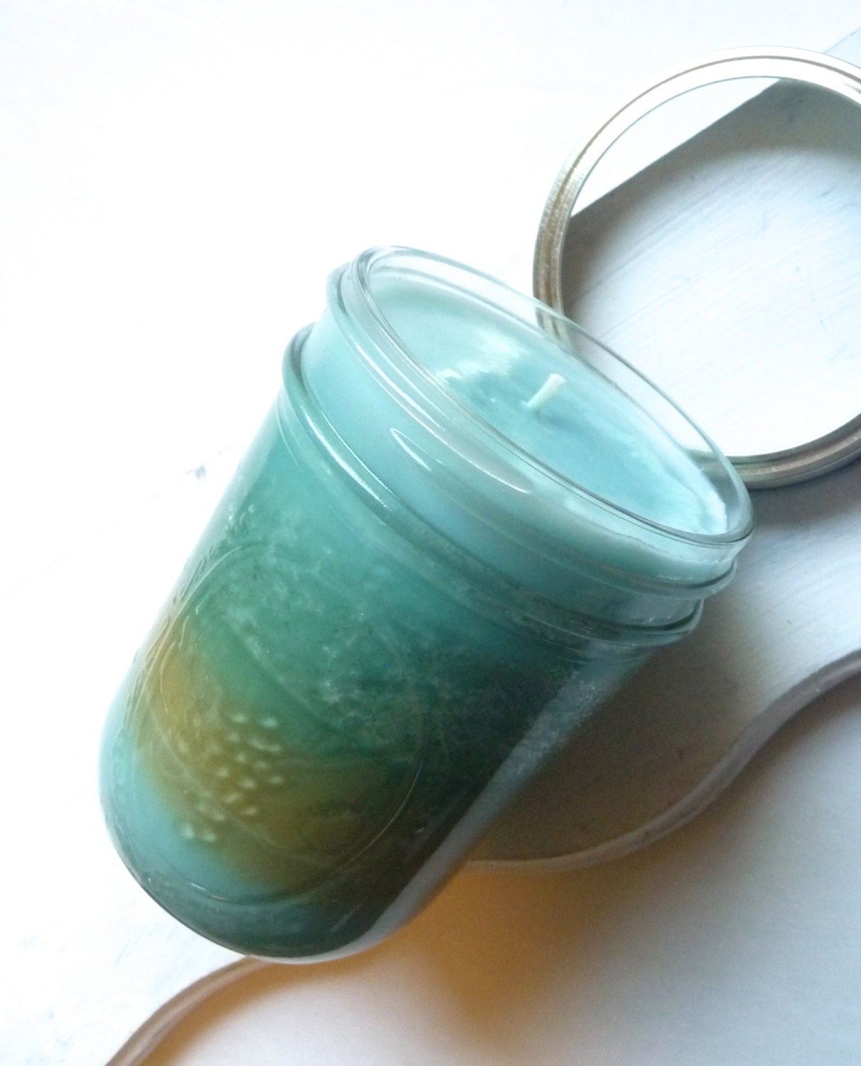 Green Tea Soy Candle, 16 oz In Ball Mason Jar