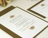 Gold Wedding Invitations Sample