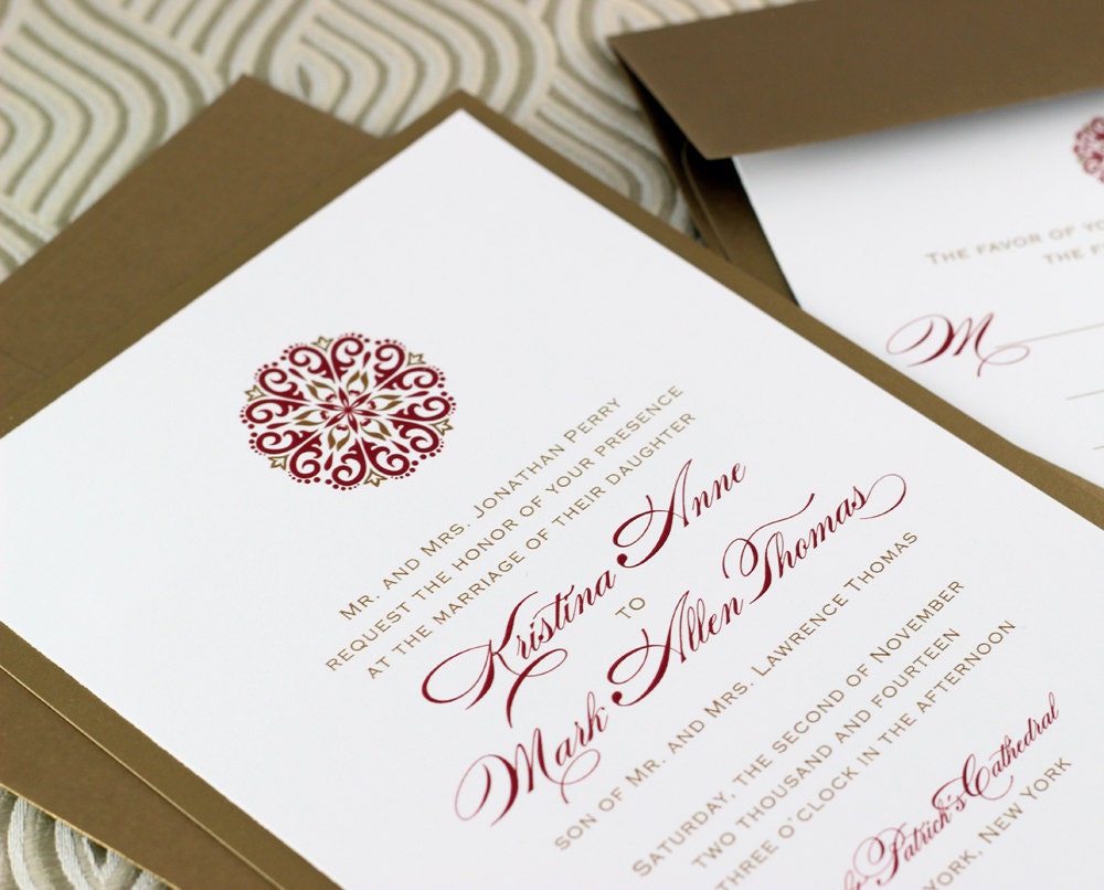 Printable Vintage Wedding Invitations Digital Files for Self-Print