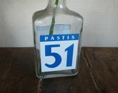 Vintage carafe, pitcher, bottle, spirits, aperitif, ricard,51,blue, retro, pastis, wine, water, whisky, alcohol. french vintage