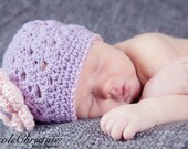 Baby Cloche Hat with Double Layer Flower