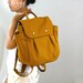 LAST ONE - SALE  - Dark Mustard Backpack / Rucksack / Canvas bag / School bag / Diaper bag / Travel bag / Unisex / 3 Compartments - Hana