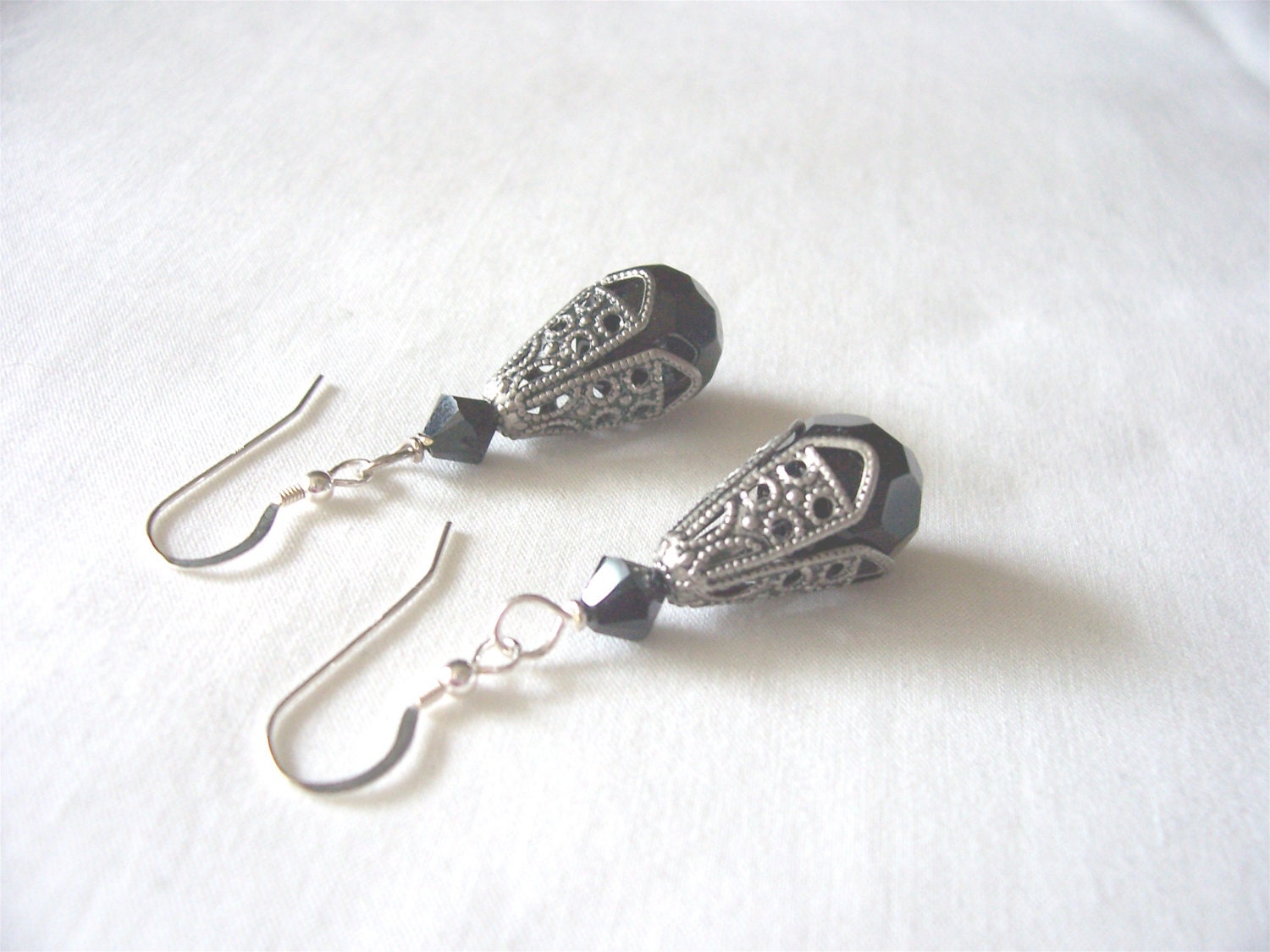 black earrings, earrings, boho earrings, vintage inspired earrings, spring fashion trends, great gift idea