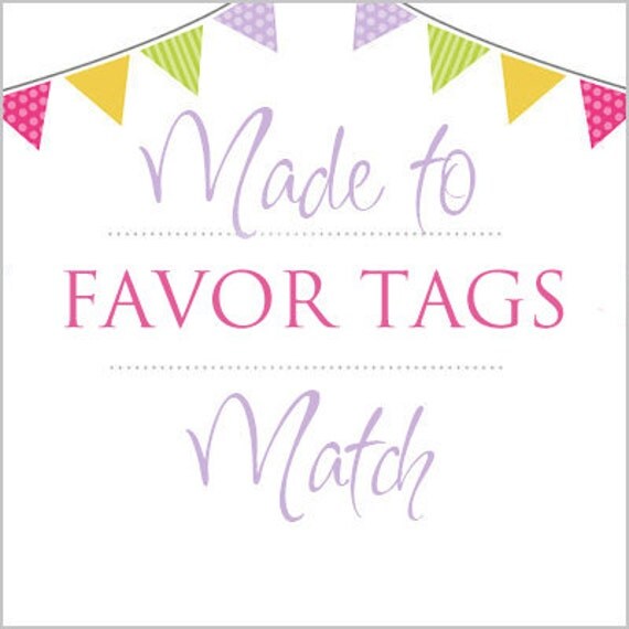 Made to Match Printable Favor Tags Il_570xn