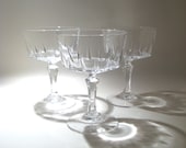 3 Vintage Champagne Coupes